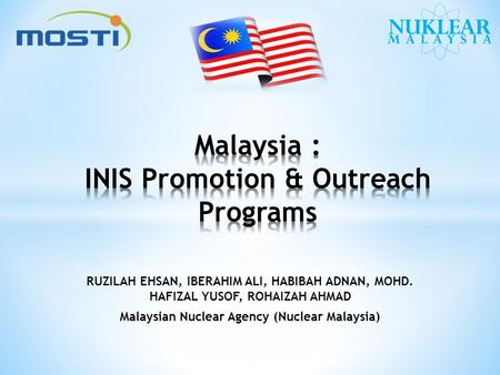 Malaysia : INIS Promotion & Outreach Programs