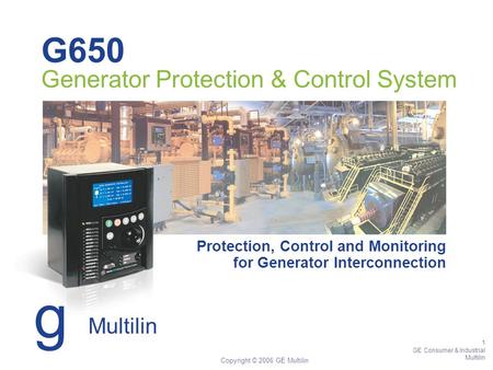 G650 Generator Protection & Control System