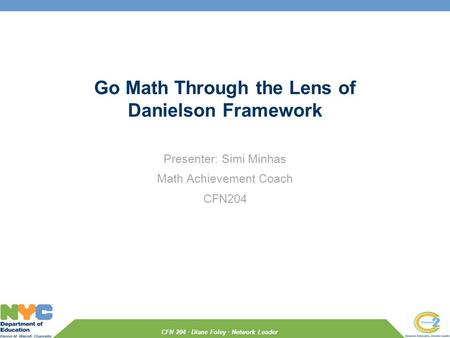 Go Math Through the Lens of Danielson Framework