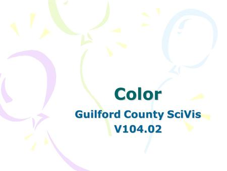 Guilford County SciVis V104.02
