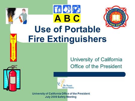 Use of Portable Fire Extinguishers