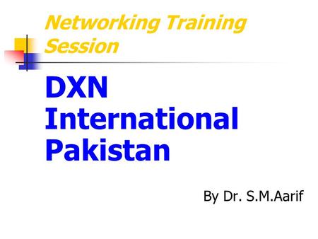 Networking Training Session