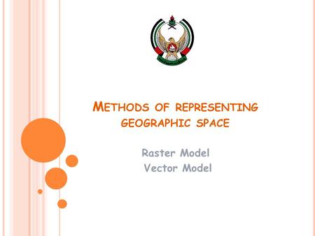 M ETHODS OF REPRESENTING GEOGRAPHIC SPACE Raster Model Vector Model.