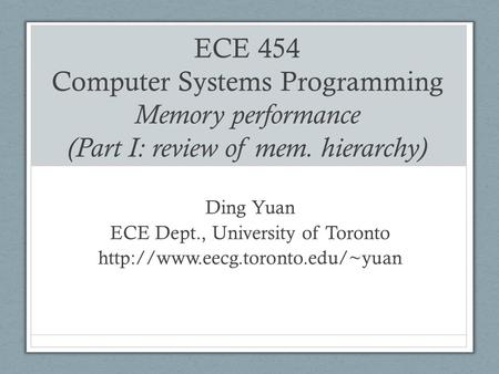 ECE Dept., University of Toronto