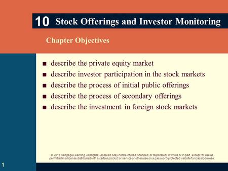 Stock Offerings and Investor Monitoring