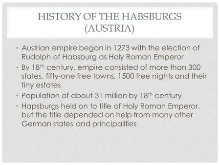 History of the Habsburgs (Austria)