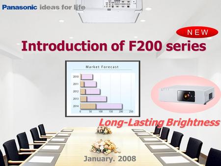 ＮＥＷ January. 2008 Long-Lasting Brightness Introduction of F200 series.