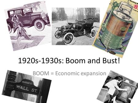 BOOM = Economic expansion