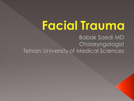 Babak Saedi MD Otolaryngologist Tehran University of Medical Sciences
