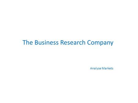 The Business Research Company Analyse Markets. The Business Research Company Case Study – Mass Transit Market Study for a Rolling Stock Manufacturer Copyright.