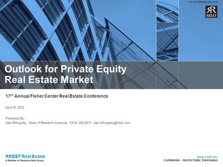 Outlook for Private Equity Real Estate Market