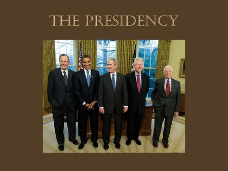 The Presidency. President vs. Prime Minister President often an outsider PM is the definition of an insider Presidential Cabinet members come from outside.