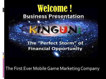 The First Ever Mobile Game Marketing Company Welcome !