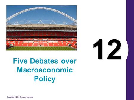 Copyright © 2010 Cengage Learning 12 Five Debates over Macroeconomic Policy.