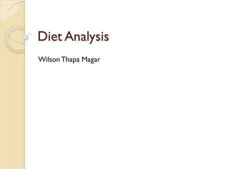 Diet Analysis Wilson Thapa Magar. Vitamin B(Niacin) *Also known as vitamin B3, nicotinic acid, or less commonly vitamin PP Chemical Structure Pyridine-3-carboxylic.
