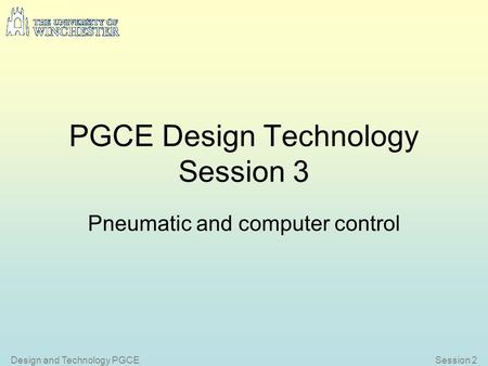 PGCE Design Technology Session 3