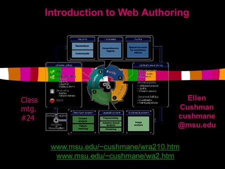 Introduction to Web Authoring Ellen Cushman   Class mtg. #24.