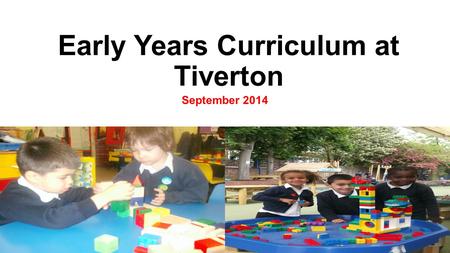 Early Years Curriculum at Tiverton