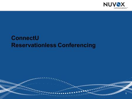 1 ConnectU Reservationless Conferencing. 2 Agenda Overview Phone Conferencing Web and Phone Conferencing Reports.