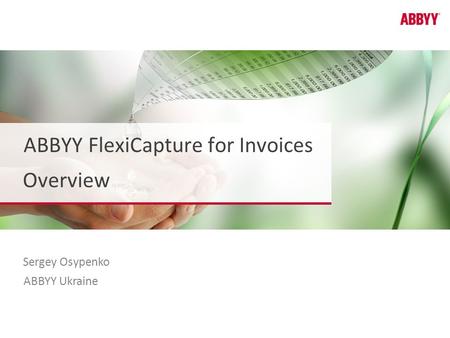 ABBYY FlexiCapture for Invoices