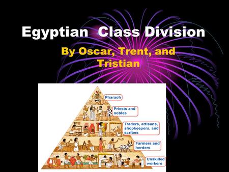 Egyptian Class Division By Oscar, Trent, and Tristian.