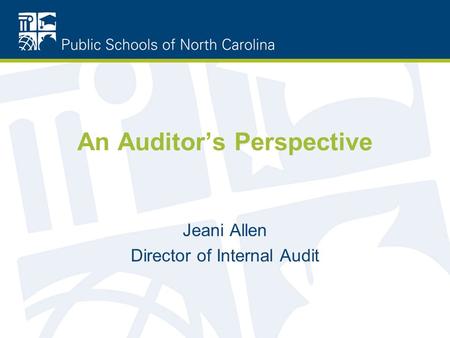 An Auditor’s Perspective