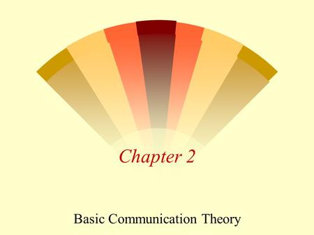 Chapter 2 Basic Communication Theory Basic Communications Theory w Understand the basic transmission theory, and figure out the maximum data rate. w.