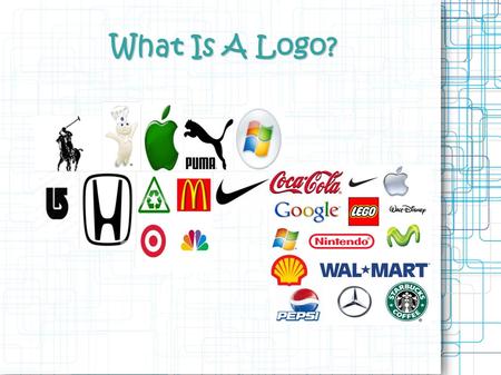 What Is A Logo?.  Logos are used to identify  The logo is one aspect of a company’s commercial brand, and its shapes, colors, fonts, and images usually.