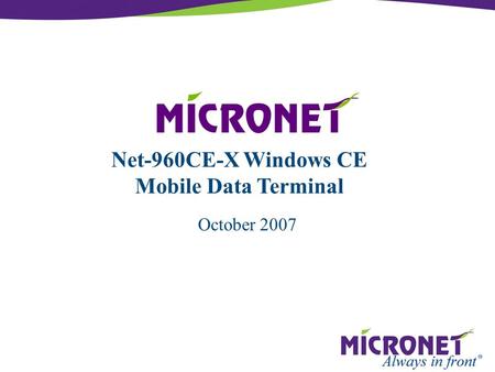 Net-960CE-X Windows CE Mobile Data Terminal