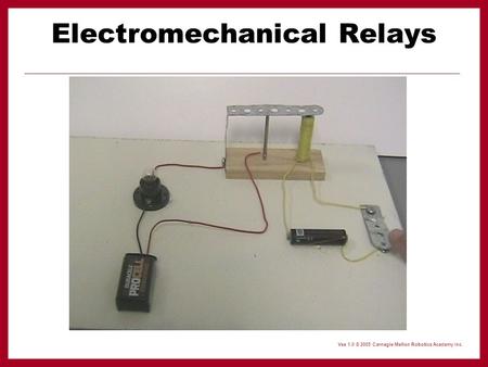 Vex 1.0 © 2005 Carnegie Mellon Robotics Academy Inc. Electromechanical Relays.