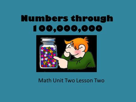 Math Unit Two Lesson Two