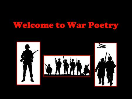 Welcome to War Poetry.