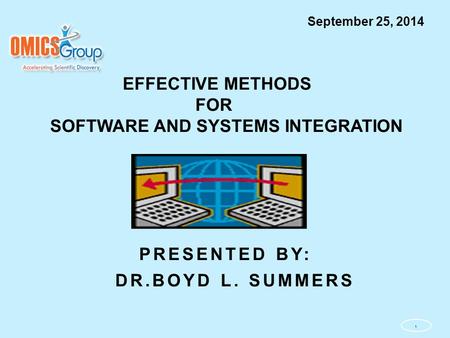 Effective Methods for Software and Systems Integration
