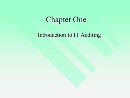 Introduction to IT Auditing