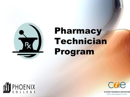 Pharmacy Technician Program. What is a Pharmacy Technician? A pharmacy technician is a person who works under the direct supervision of a licensed pharmacist.