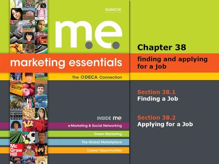 Section 38.1 Finding a Job Chapter 38 finding and applying for a job Section 38.2 Applying for a Job.