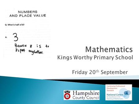 Mathematics Kings Worthy Primary School