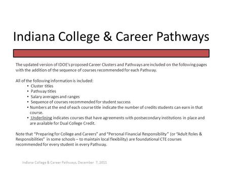 Indiana College & Career Pathways