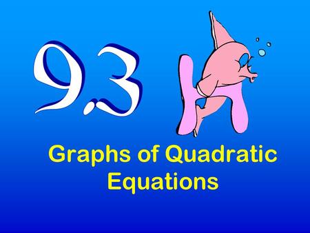 Graphs of Quadratic Equations. Standard Form: y = ax 2 +bx+ c Shape: Parabola Vertex: high or low point.