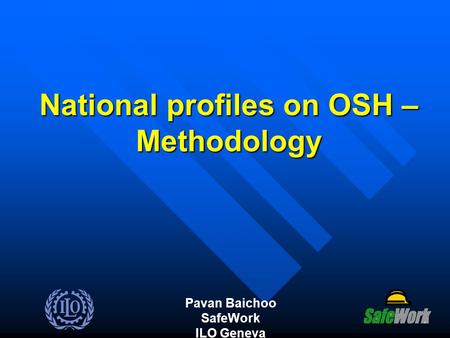 National profiles on OSH – Methodology