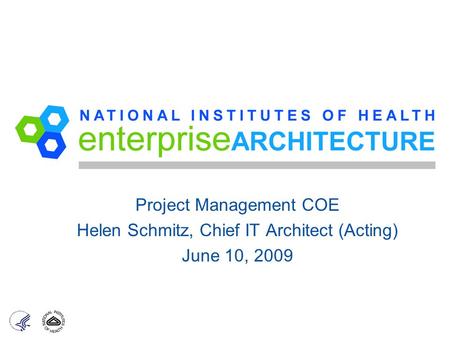 Project Management COE Helen Schmitz, Chief IT Architect (Acting)