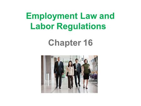 Employment Regulation.