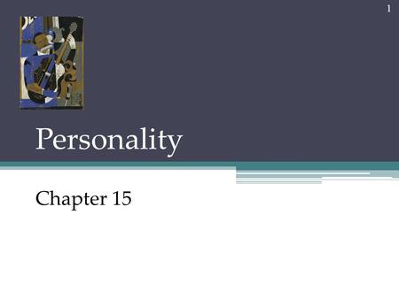 Personality Chapter 15 1. Personality An individual’s characteristic pattern of thinking, feeling, and acting. 2 Each dwarf has a distinct personality.