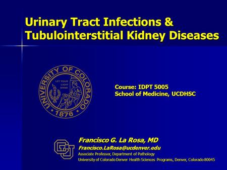 Urinary Tract Infections & Tubulointerstitial Kidney Diseases