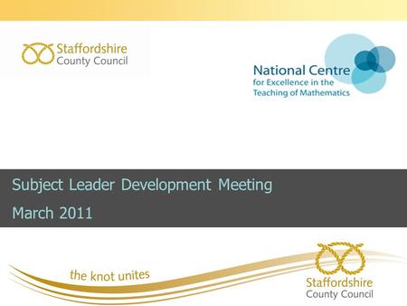Subject Leader Development Meeting March 2011. Programme Session 1  News and Updates  National Curriculum  Government White Paper Session 2 – GCSE.