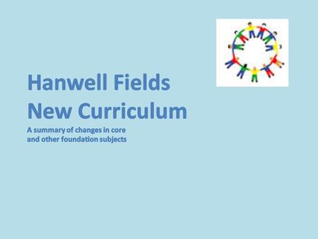An Overview The new National Curriculum came into effect from September 1st There are changes for all subjects but these are particularly significant.