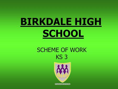 BIRKDALE HIGH SCHOOL SCHEME OF WORK KS 3. TIME LINE 2008 / 2009 Next Slide.