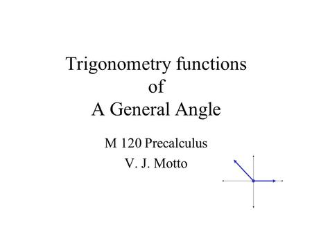 Trigonometry functions of A General Angle