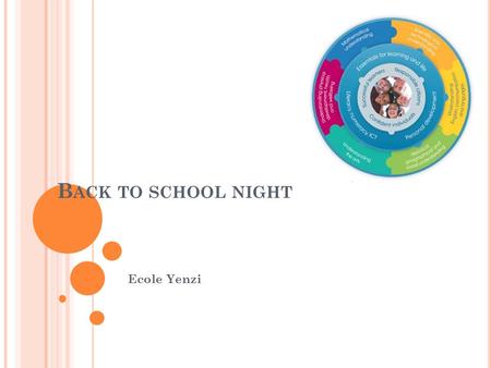 B ACK TO SCHOOL NIGHT Ecole Yenzi. O VERVIEW Routines, timetable Learning and teaching during numeracy Learning and teaching during literacy Learning.