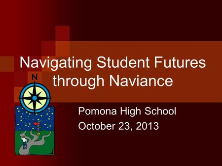 Navigating Student Futures through Naviance Pomona High School October 23, 2013.